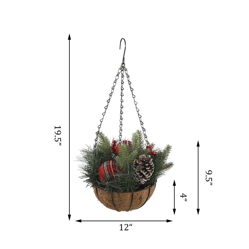 Three Posts™ Xmas Hanging Basket & Reviews Wayfair